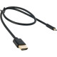 Кабель Extradigital micro HDMI to HDMI, 0.5m, v 2.0, 36 AWG, Gold, PVC